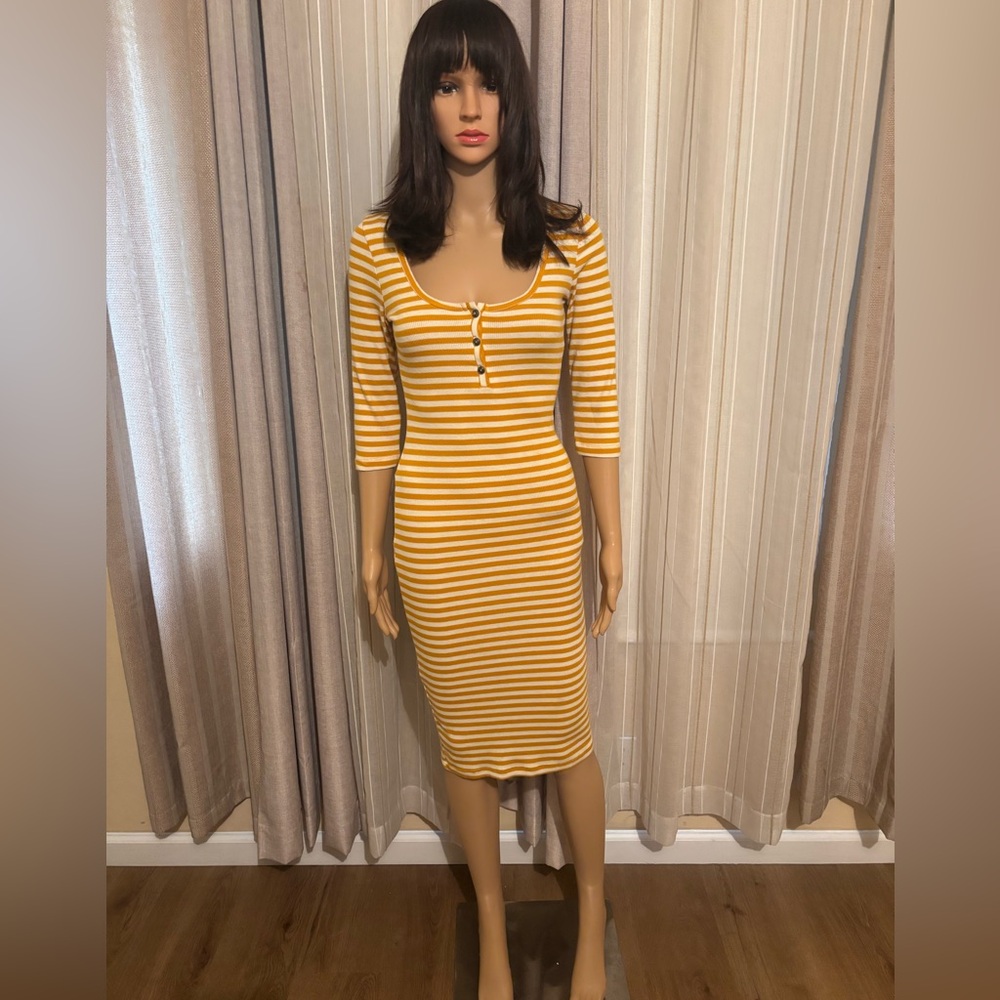 Fun Striped Yellow Dress